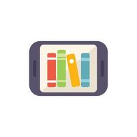 Smartphone displaying e books for digital reading experience vector