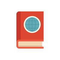 Red book showing global education and knowledge vector