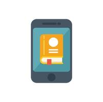 Smartphone showing e book for online reading and education vector
