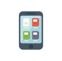 Smartphone displaying online library app with digital books for e reading vector