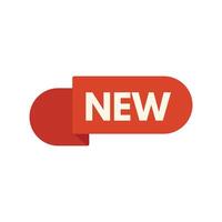 Red new product label sticking out from top right corner vector