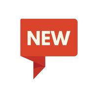 Red ribbon banner announcing something new vector