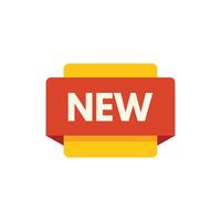 Red and yellow new banner indicating newness vector
