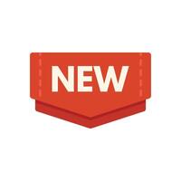 Simple red ribbon banner announcing something new vector