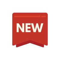 Red banner ribbon showing new items or products vector