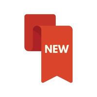 Red bookmark indicating new information or content vector