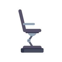 Modern office chair with armrests on adjustable base side view vector