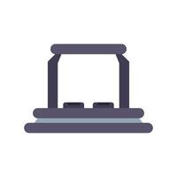 Modern treadmill machine for running fitness workout vector