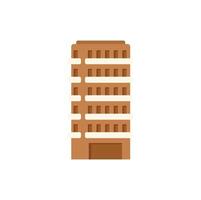 Modern multi storey building providing urban accommodation vector