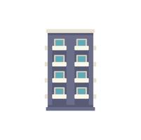 City building with balconies showing modern urban architecture vector