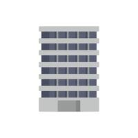 Cityscape element representing modern city building with multiple windows vector