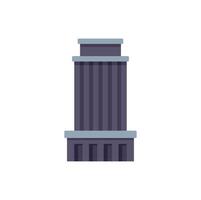 Modern office building reaching for the sky in minimalist style vector