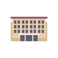 Modern building facade with large windows and entrance doors vector