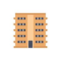Modern apartment building with balconies standing tall in the city vector