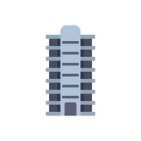 Modern office building reaching for the sky in minimalist style vector