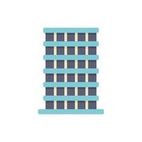 Office building with blue windows is standing in the city vector