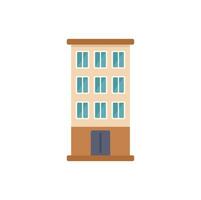 Modern city building with multiple windows standing tall vector