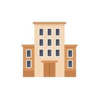 Modern office building with large windows and entrance doors vector