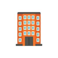 Modern office building with large windows representing urban business center vector