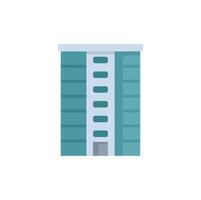 Modern city building with many windows is standing tall vector