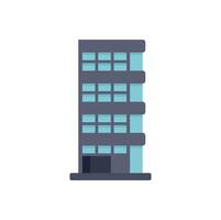 Modern office building with large windows showing corporate business world vector
