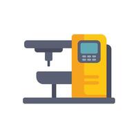 Industrial milling machine performing high precision machining operations vector
