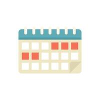 Calendar showing important dates with red markers vector