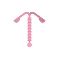 Intrauterine device iud hormonal contraceptive coil showing arms and strings vector