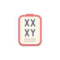 Smartphone showing eye test chart for ophthalmology vector