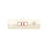 Positive plastic pregnancy test showing two red lines vector
