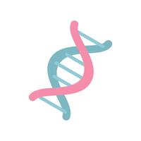 Pink and blue dna double helix rotating vector