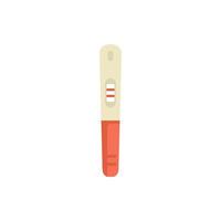 Positive pregnancy test result showing two lines vector
