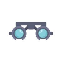 Trial frame showing concept of perfect vision during eye exam vector