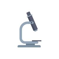 Microscope standing on white background representing scientific research vector