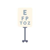 Snellen eye chart showing decreasing letter sizes for vision test vector