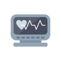 Electrocardiogram monitor displaying heart rate rhythm vector