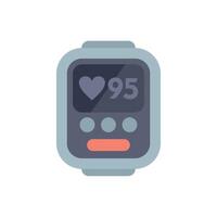Smart watch displaying heart rate monitor interface vector