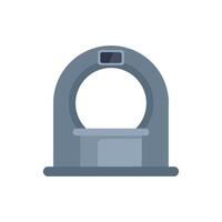 Modern magnetic resonance imaging scanner operating in hospital vector