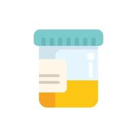 Urine sample in container for medical analysis vector