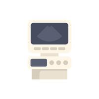 Ultrasound machine displaying fetus during pregnancy examination vector