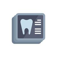 Dental x ray showing healthy tooth condition on monitor screen vector