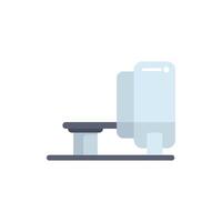 Modern medical equipment showing computed tomography scanner machine vector
