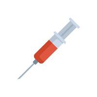Medical syringe with red liquid for injection vector