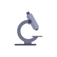 Microscope standing on a laboratory table in flat design style vector