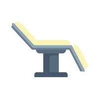Medical examination table standing on single leg side view vector