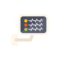 Medical monitor showing heart rate on white background vector