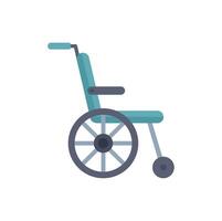 Empty wheelchair standing in profile on white background vector