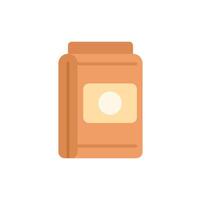 Brown paper pack with blank label for bulk products packaging vector