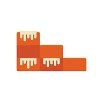 Empty winners podium with glaze dripping down front view vector