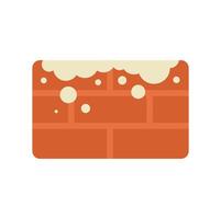 Brick wall foaming over with beer foam background vector